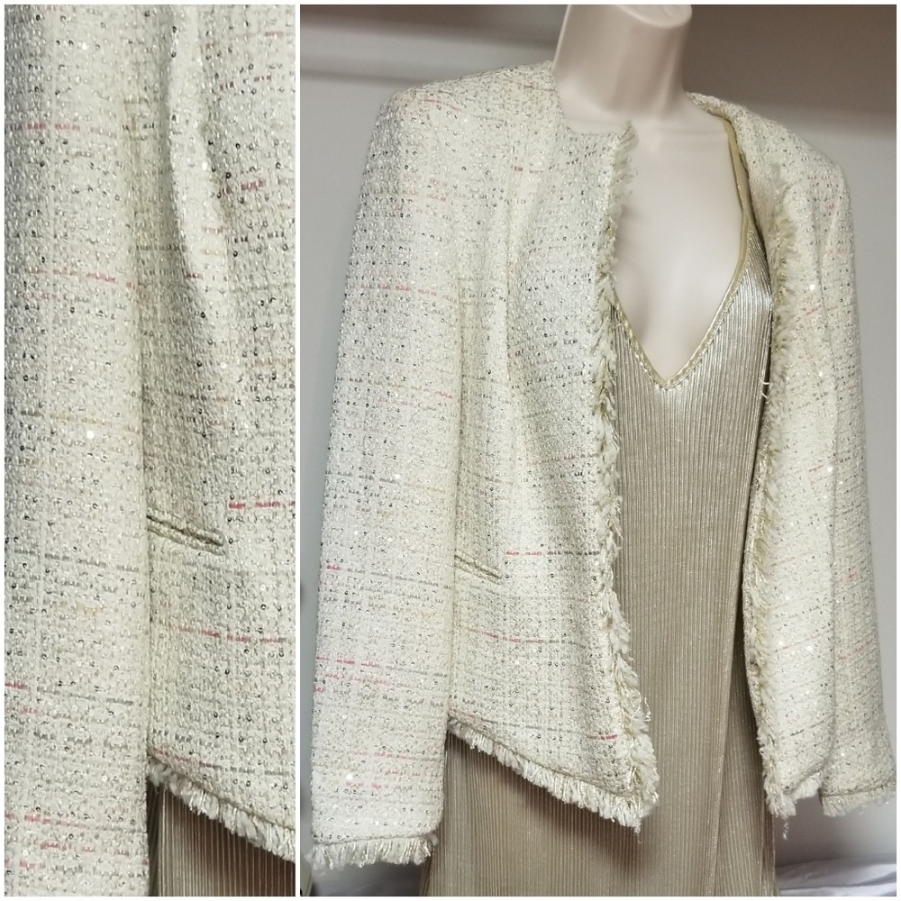 NWT Classy sequin fringe shell